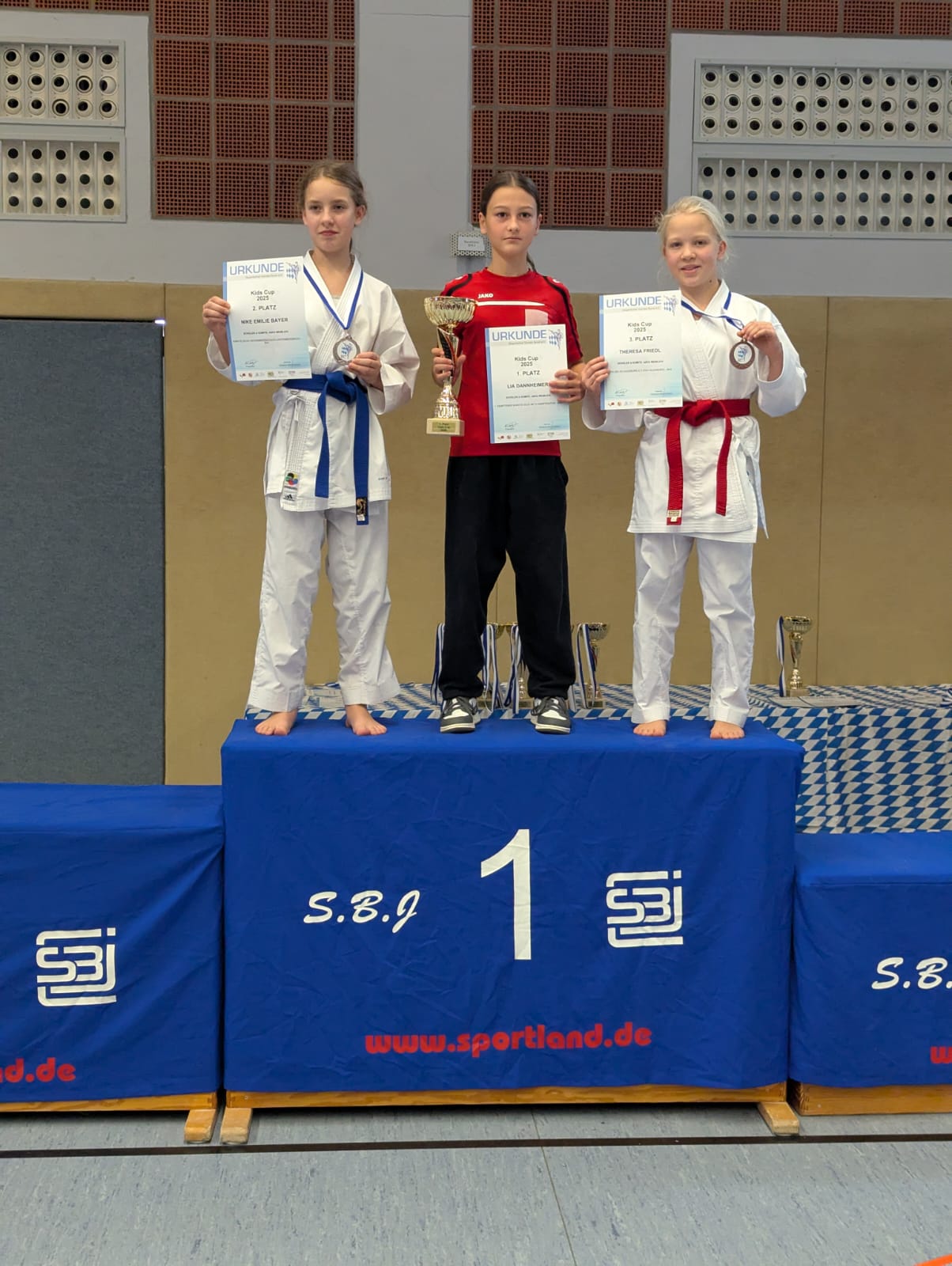Erfolgreiche KUMITE-Athleten des Polizei Sport Verein Augsburg e.V. beim Kids Cup 2025
